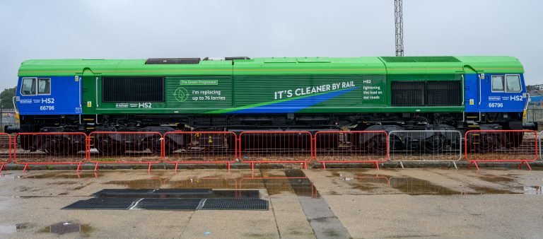 Young HS2 fan names new carbon-friendly freight train